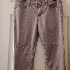 American Eagle Lavender Polka Dot Jeggings